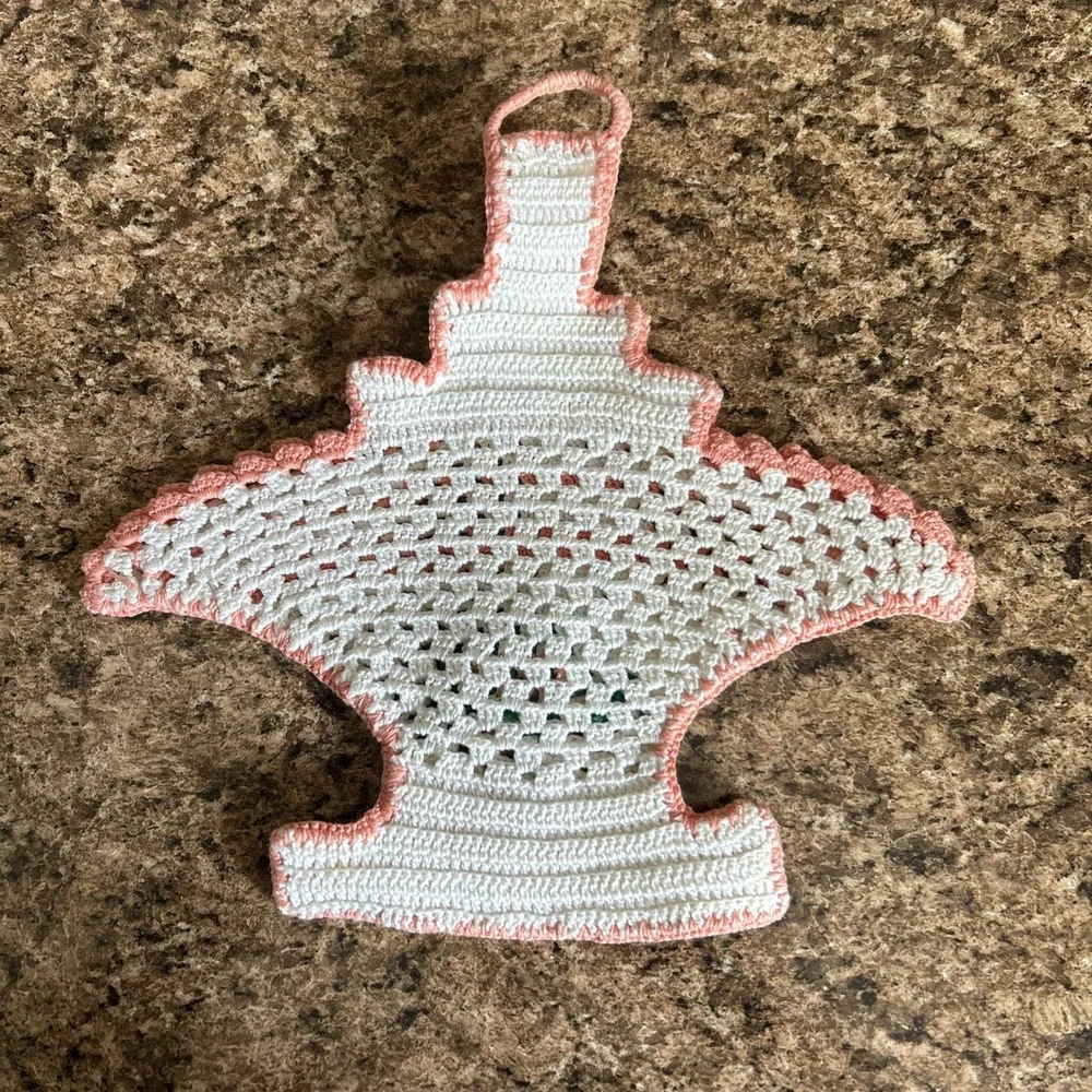 Vintage Crochet Doilie Potholder Hot Pad Kitchen Granny‎ Core Cottage Core